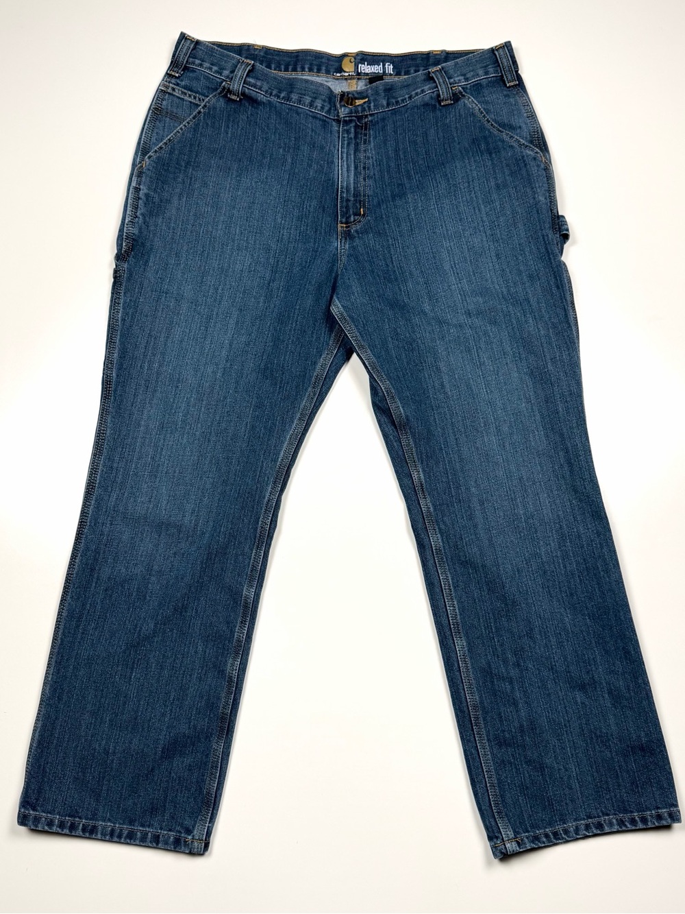 Carhartt Relaxed Fit Carpenter Jeans 38x30 Blue Denim Work Pants